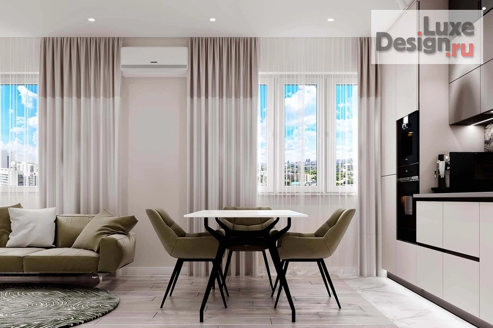 Дизайн интерьера однокомнатной квартиры "Современный дизайн однокомнатной квартиры" (фото 3)