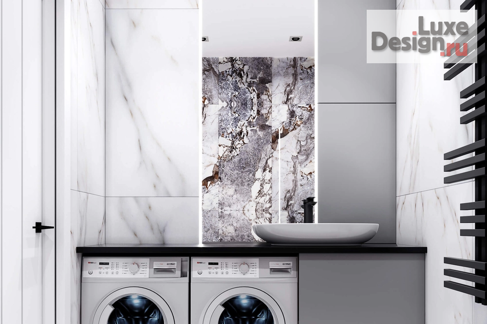 Дизайн интерьера двухкомнатной квартиры "Серые тона в дизайне двухкомнатной квартиры" (фото 16)