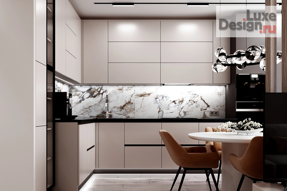 Дизайн интерьера однокомнатной квартиры "Светлый дизайн квартиры-студии" (фото 2)