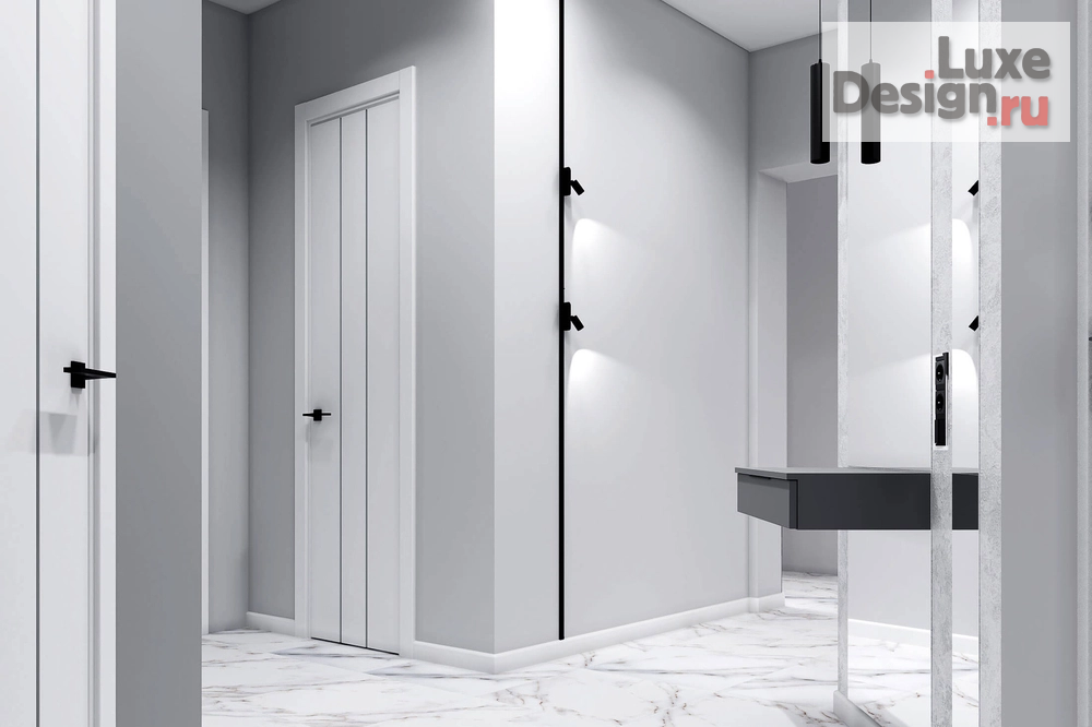 Дизайн интерьера двухкомнатной квартиры "Серые тона в дизайне двухкомнатной квартиры" (фото 17)