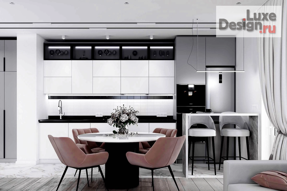 Дизайн интерьера двухкомнатной квартиры "Светлый дизайн квартиры" (фото 1)