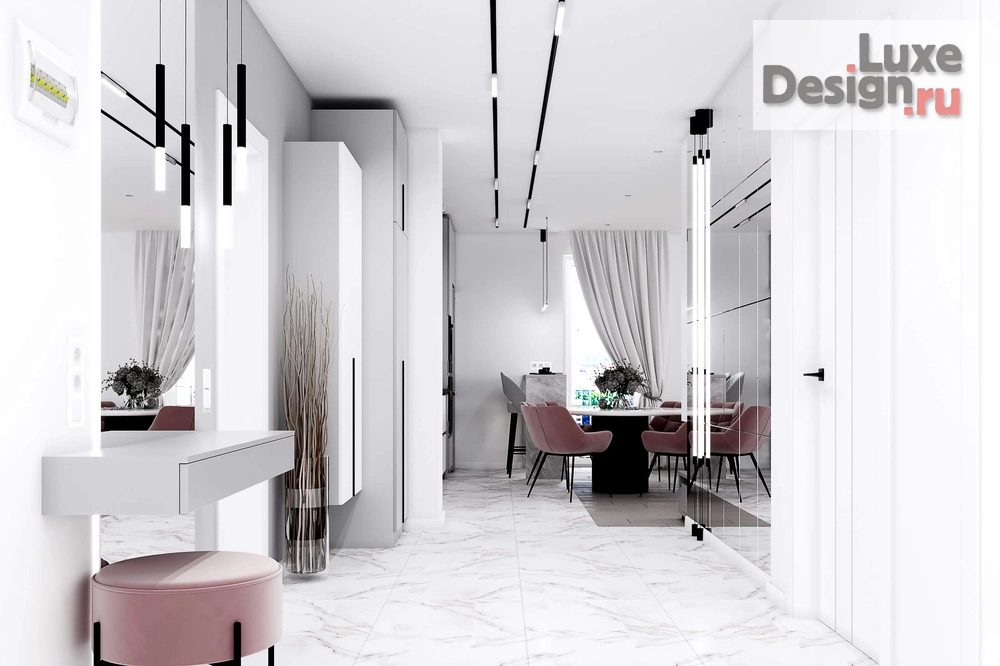 Дизайн интерьера двухкомнатной квартиры "Светлый дизайн квартиры" (фото 5)