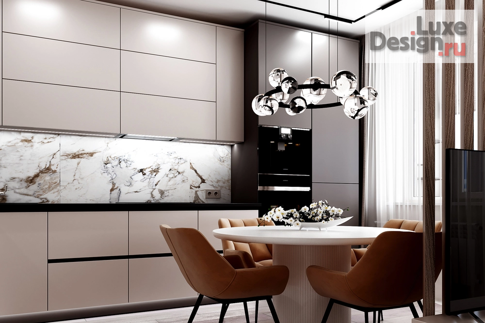 Дизайн интерьера однокомнатной квартиры "Светлый дизайн квартиры-студии" (фото 1)