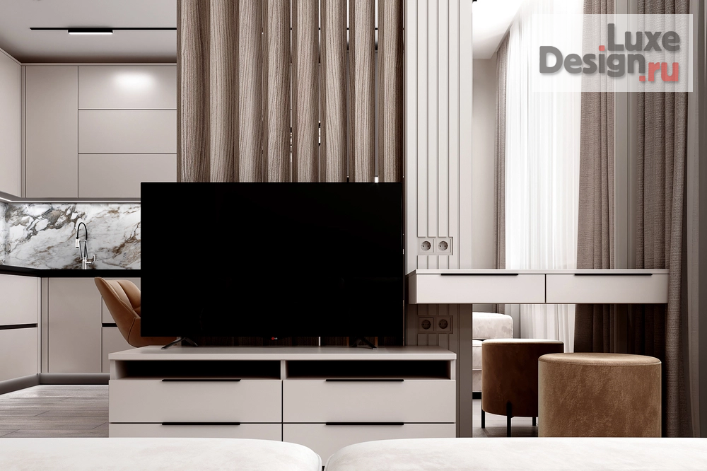 Дизайн интерьера однокомнатной квартиры "Светлый дизайн квартиры-студии" (фото 8)