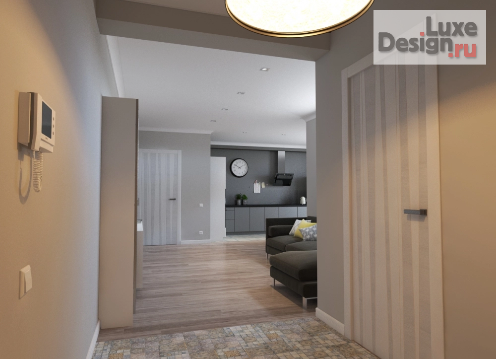 Дизайн интерьера двухкомнатной квартиры "Открытая студия" (фото 2)