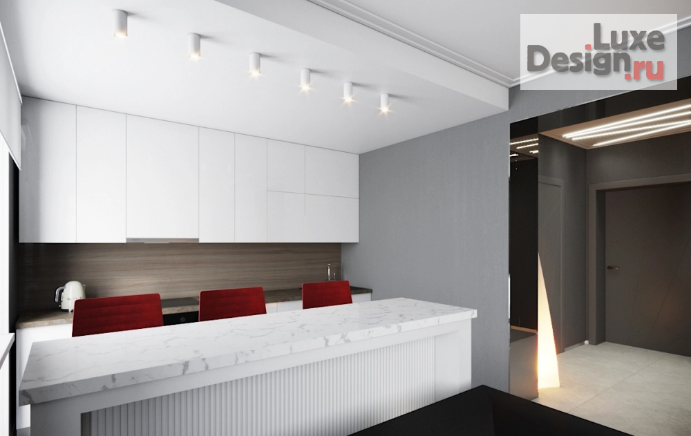 Дизайн интерьера однокомнатной квартиры "OPEN SPACE" (фото 6)